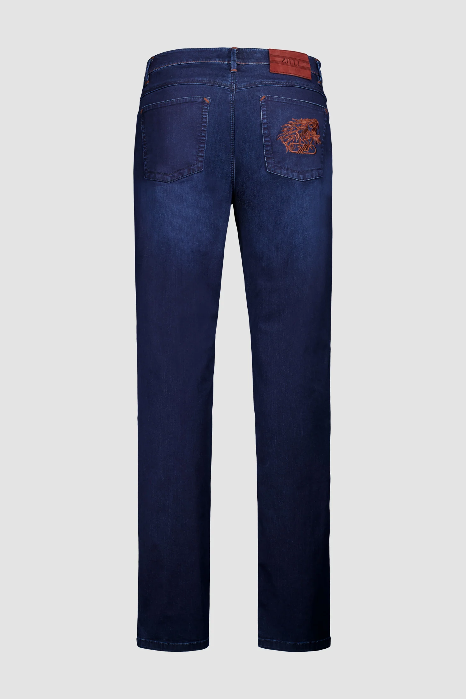 Zilli Slim Fit Jeans with Lion Embroidery - Image 2