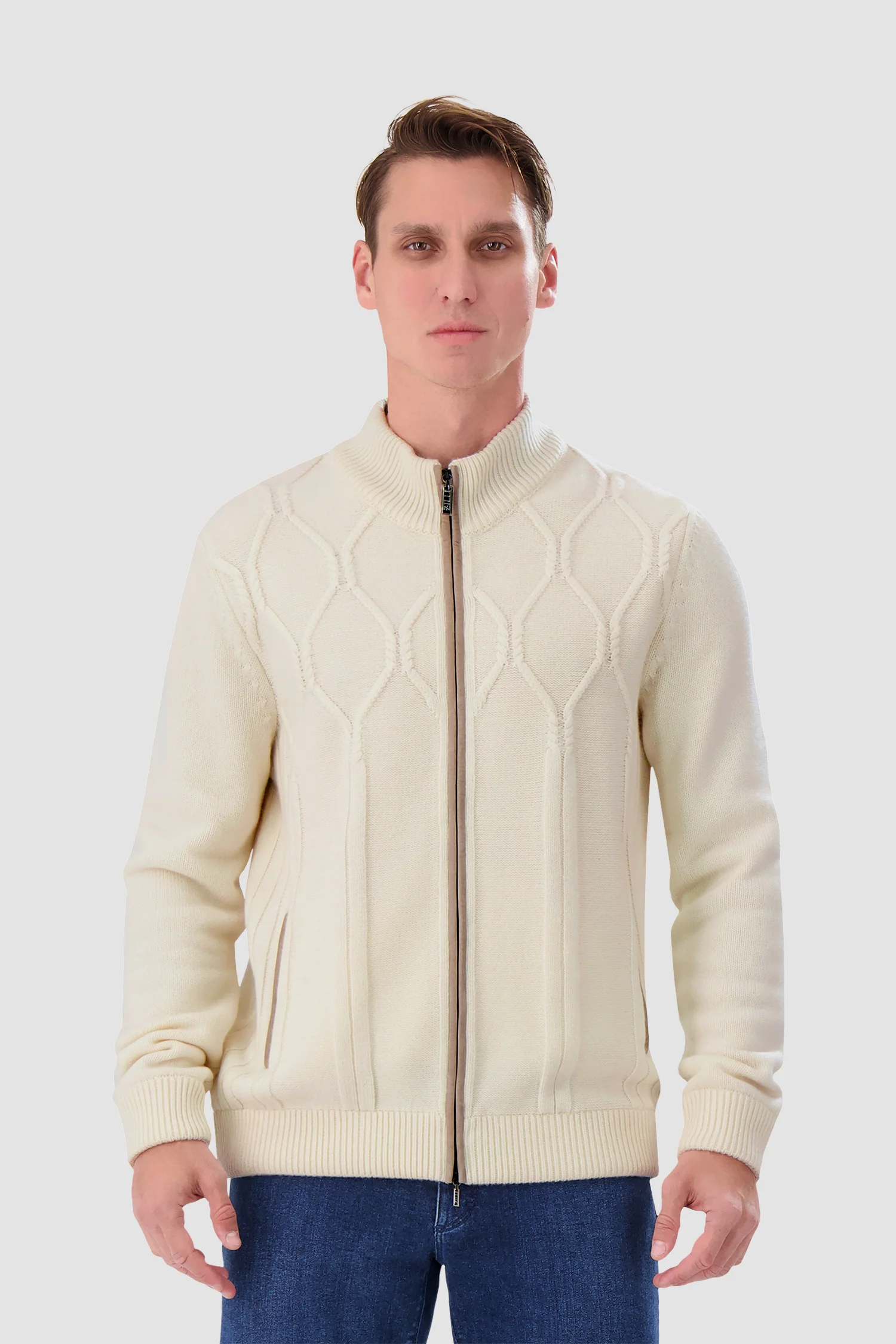 Zilli White Full Zip Sweater - Image 2