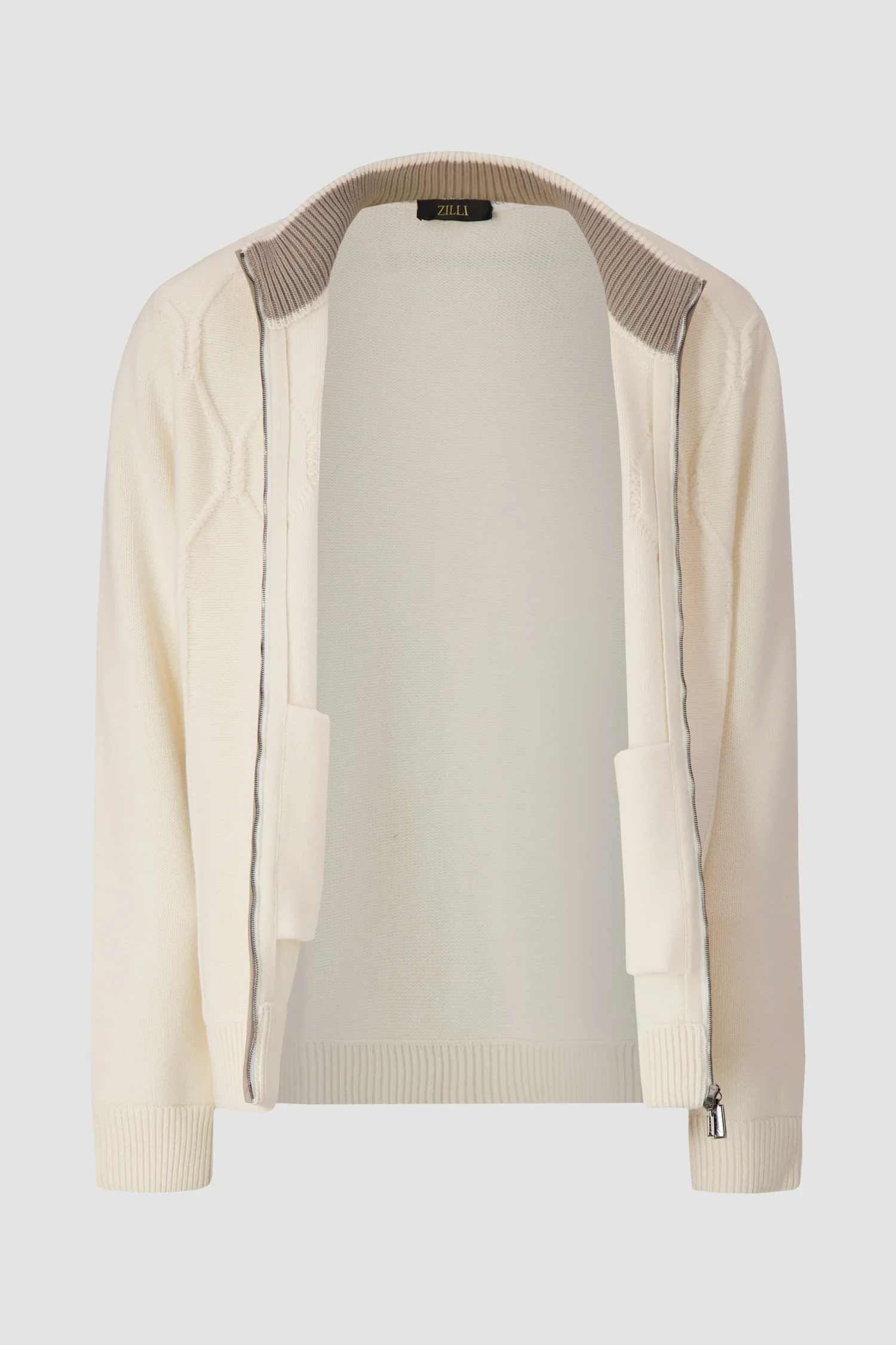 Zilli White Full Zip Sweater - Image 4