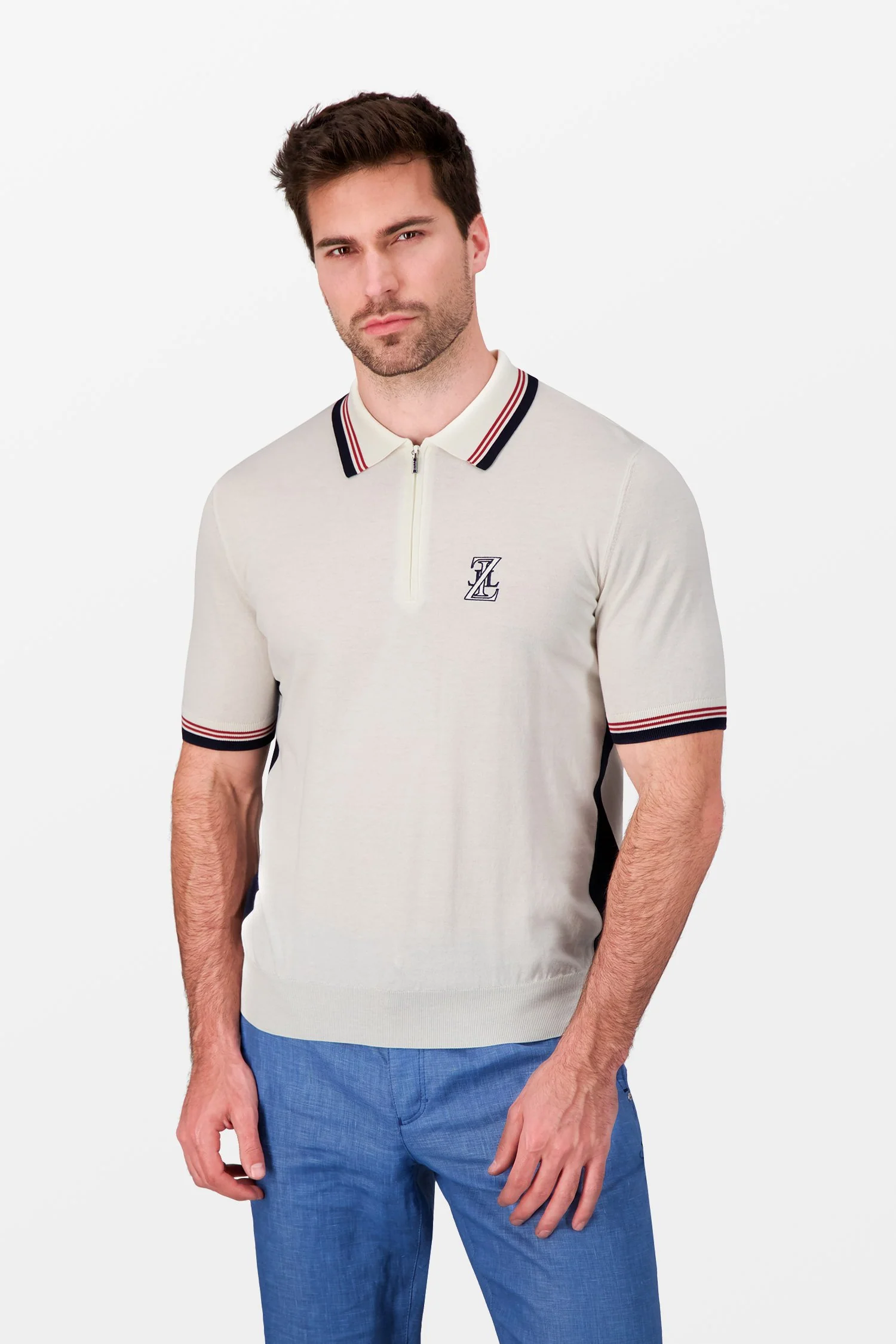 Zilli White Zip Polo - Image 6